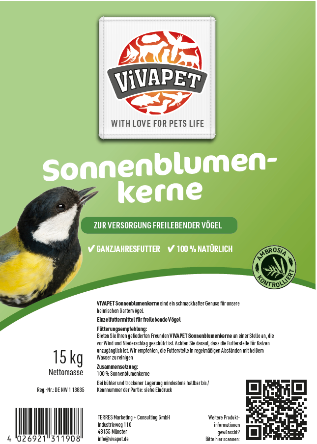 ViVAPET gestreifte Sonnenblumenkerne